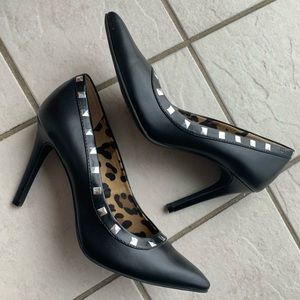 Christian Siriano Studded Pointed-Toe Heels